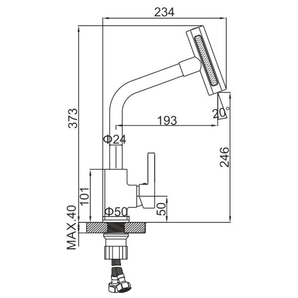 Смеситель для кухни Ledeme золотой (L4099G-4) Смеситель для кухни Ledeme золотой (L4099G-4)