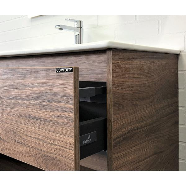 Тумба подвесная с раковиной Comforty Бордо 900x465x550 дуб темно-коричневый (00-00019288) Тумба подвесная с раковиной Comforty Бордо 900x465x550 дуб темно-коричневый (00-00019288)