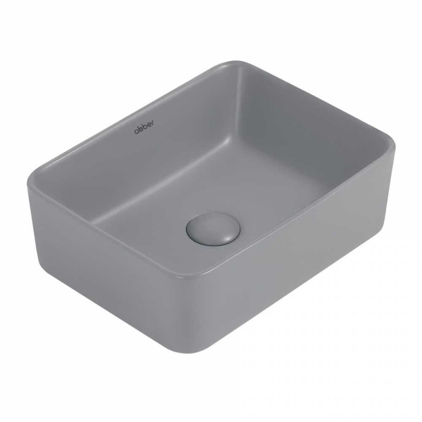 Раковина накладная Abber Rechteck серая матовая (AC2213MG)