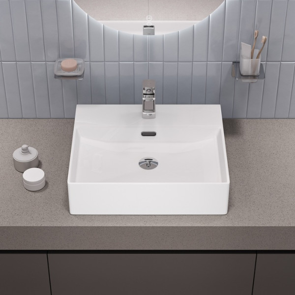 Раковина накладная Bild 50x42 белый глянцевый Iddis (BILWS50i27)