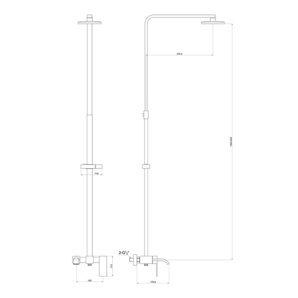 Душевая система Timo Selene хром (SX-1013/00z) Душевая система Timo Selene хром (SX-1013/00z)