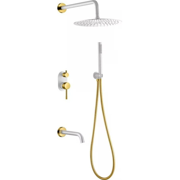 Душевая система Boheme Uno MW (белый) (464-2-WG)