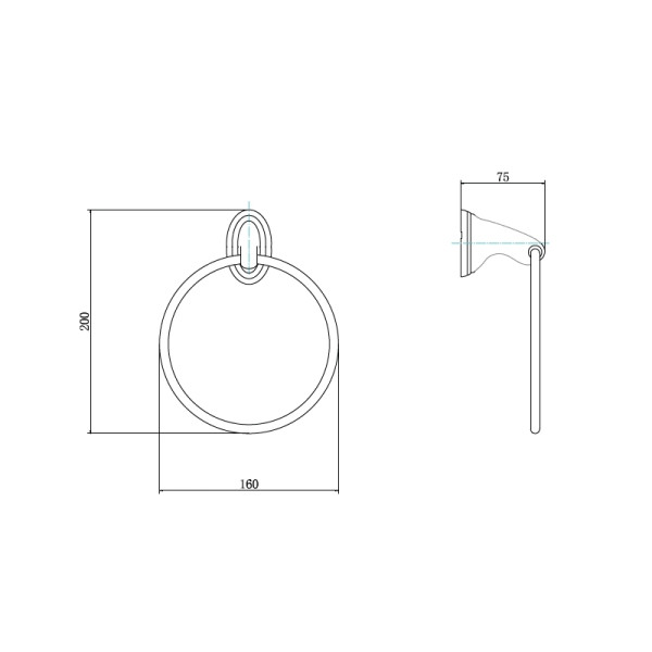 Полотенцержатель Fashun хром (A1504)