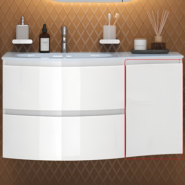 Пенал подвесной Cezares Vague 34x55 Bianco Lucido (44222) Пенал подвесной Cezares Vague 34x55 Bianco Lucido (44222)