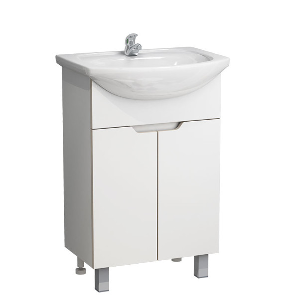 Тумба напольная Melodia Гамма 55 (Уют 55) ЛДСП белая (в разборе) (MFR14758WT)