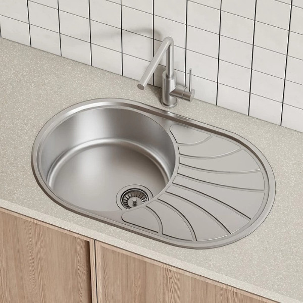 Мойка для кухни врезная Iddis Suno S 77x48 с сифоном нержавеющая сталь шелк (SUN77SDi77S) Мойка для кухни врезная Iddis Suno S 77x48 с сифоном нержавеющая сталь шелк (SUN77SDi77S)