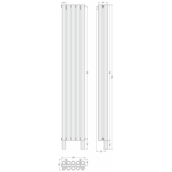 Стальной радиатор Сунержа Эталон-00 1800x320 5 секции матовый чёрный (31-0334-1805) Стальной радиатор Сунержа Эталон-00 1800x320 5 секции матовый чёрный (31-0334-1805)