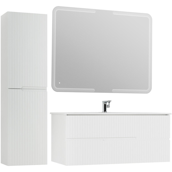 Пенал подвесной Cezares Duet 40x150 Bianco Lucido (DUET-150-2A-SC-BL)