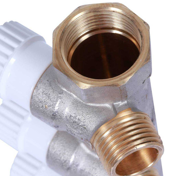 Коллектор 4 отвода регулируемый 3/4"x1/2" Stout (никель) (SMB-6852-341204) Коллектор 4 отвода регулируемый 3/4"x1/2" Stout (никель) (SMB-6852-341204)