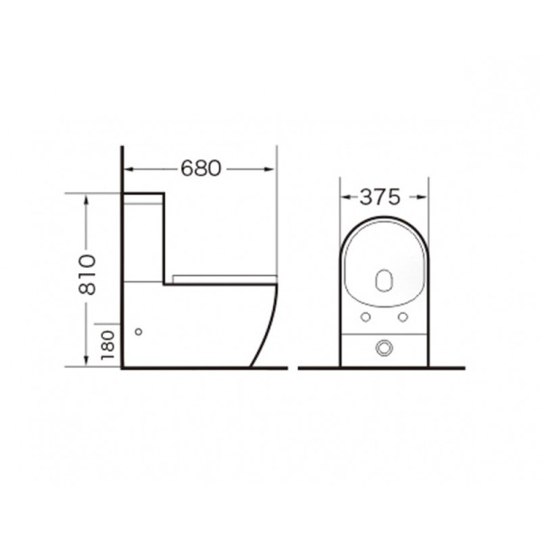 Унитаз-компакт Grossman 680*375*810 горизонтальный, белый (GR-4446S)