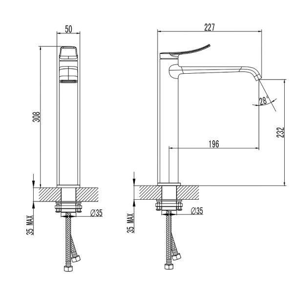 Смеситель для раковины Azario Ability черный (AZ-VQR168R31PA)