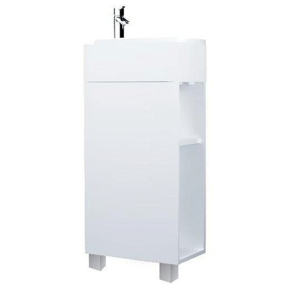Тумба напольная 1Marka Laura 390*220*850 с раковиной, белый (У85928)