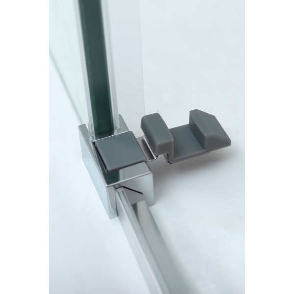 Душевой уголок Cezares Duet Soft-M 150x80x195 стекло прозрачное, профиль хром (DUET SOFT-M-AH-1-150/80-C-Cr)