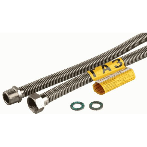 Подводка для газа сильфонная 3/4" 2000 мм. 3/4" ВН Kensudo