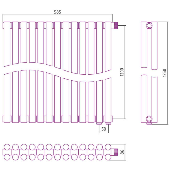 Дизайн-радиатор Сунержа Эстет-11 EU50 1200*585 13 секций белый (12-0312-1213) Дизайн-радиатор Сунержа Эстет-11 EU50 1200*585 13 секций белый (12-0312-1213)