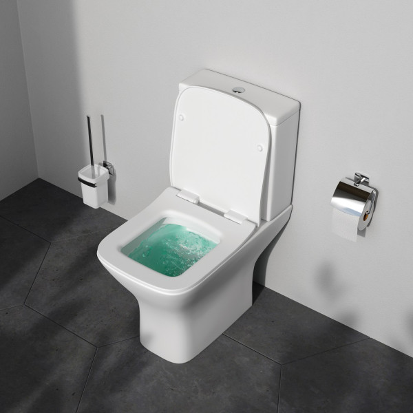 Унитаз-компакт AM.PM Gem безободковый с сиденьем микролифт (C908601SC)