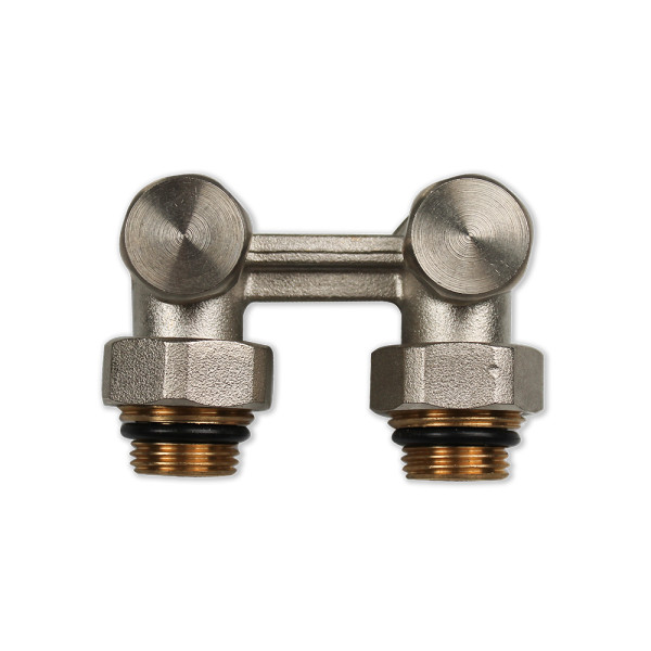Фитинг двойной угловой со встроенным шаровым краном Geschaften 1/2"*3/4" (никель) (GSE0017) Фитинг двойной угловой со встроенным шаровым краном Geschaften 1/2"*3/4" (никель) (GSE0017)