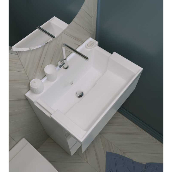 Тумба напольная Marka One Bumble 600*300*850 с раковиной, белая (У90671) Тумба напольная Marka One Bumble 600*300*850 с раковиной, белая (У90671)