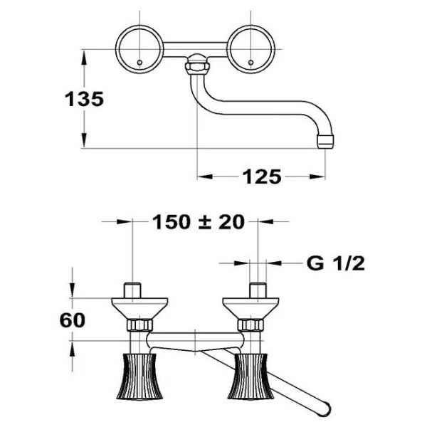 Смеситель для кухни Mofem 306 ME CER (142-0059-25) Смеситель для кухни Mofem 306 ME CER (142-0059-25)