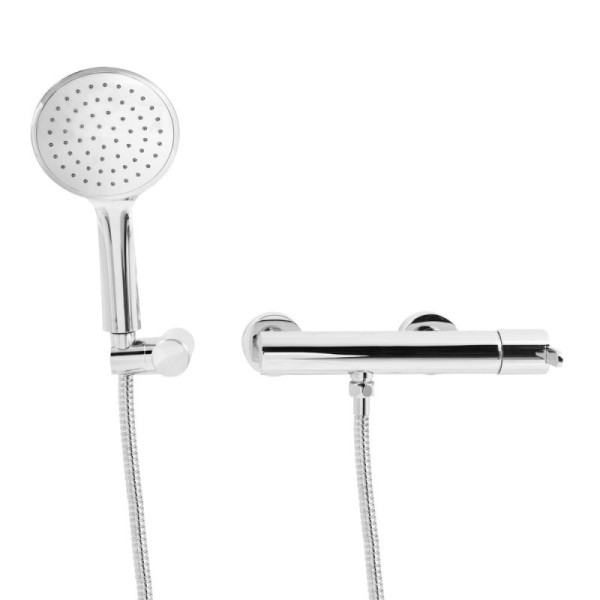 Смеситель для душа Cezares leaf с душевым комплектом, хром (LEAF-D-L-01)