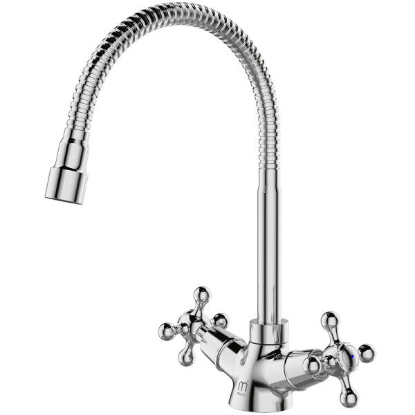 Смеситель для кухни Milardo Duplex с гибким изливом хром (DUPSB0FM05)