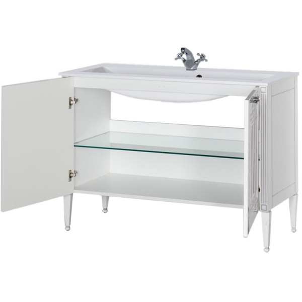 Тумба напольная Aquanet Паола 120 белый/серебро (00181763) Тумба напольная Aquanet Паола 120 белый/серебро (00181763)