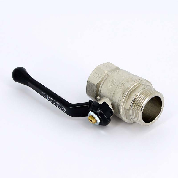 Кран Bugatti 1 1/4" ВН шаровый Arizona 605 (черная ручка) (06050083)