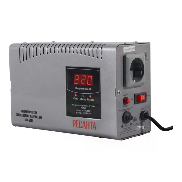Стабилизатор напряжения Ресанта АСН-500Н (63/6/63)