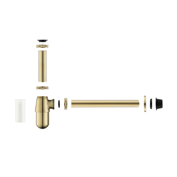 Сифон для раковины Aquatek 1"-1/4" золото (AQ6014BG)