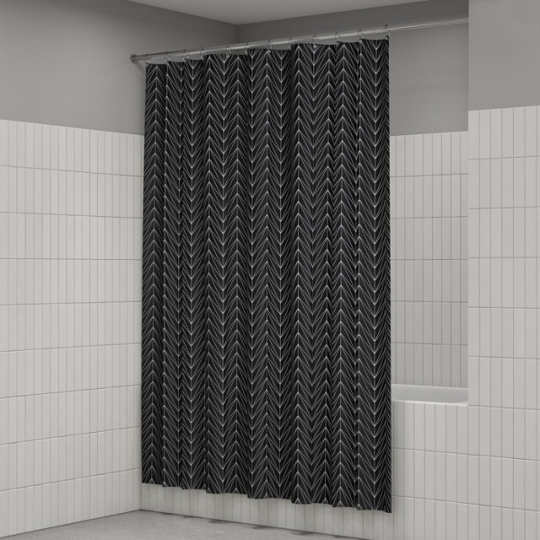 Шторка для ванн текстильная Iddis Base 180x200 черный (BB05P18i11)