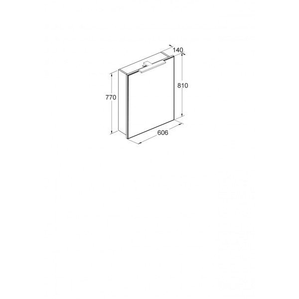 Шкаф зеркальный Roca Victoria 606x140x810 белый глянцевый (A857474806) Шкаф зеркальный Roca Victoria 606x140x810 белый глянцевый (A857474806)