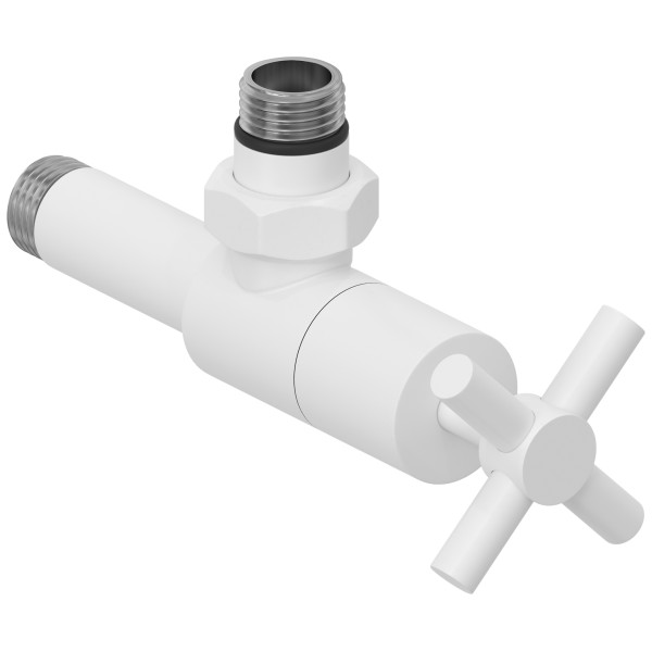 Вентиль угловой Сунержа 1/2"x1/2" НР крест матовый белый (30-1408-1212)
