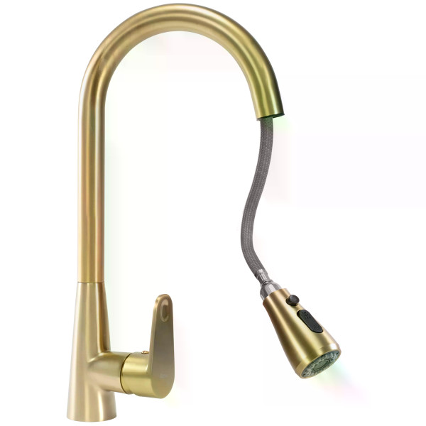 Смеситель для кухни Rea Mild золото матовое (REA-B4803) Смеситель для кухни Rea Mild золото матовое (REA-B4803)