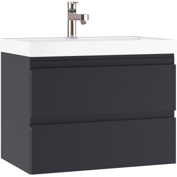 Тумба подвесная под умывальник Classica 70 Graffo графит матовый В2 Домино (DGr2112T)