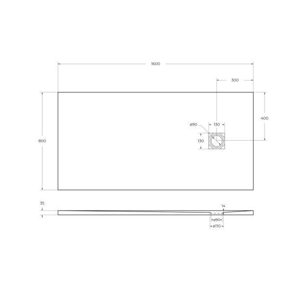 Душевой поддон BelBagno Uno 160x80x3,5 белый (TRAY-MR-UNO-AH-160/80-3,5-W-NO)