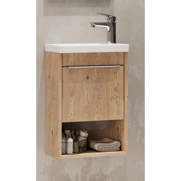 Тумба подвесная Aquaton Хоуп 384x212x550 коричневый (1.A287.1.01H.P6C.0)