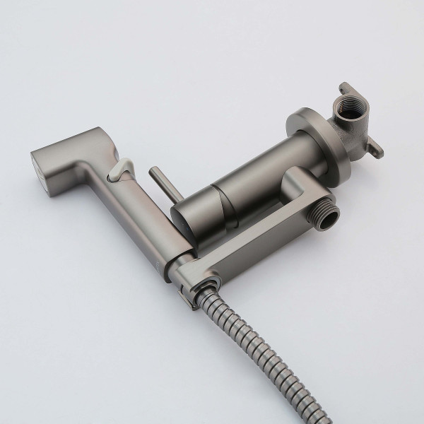 Смеситель с гигиеническим душем Aquatek Ника оружейная сталь (AQ1819BGM)