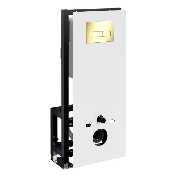 Инсталляция для унитаза WasserKRAFT Glan с клавишей смыва глянцевое золото (66TLT.010.ME.WH.PG03) Инсталляция для унитаза WasserKRAFT Glan с клавишей смыва глянцевое золото (66TLT.010.ME.WH.PG03)