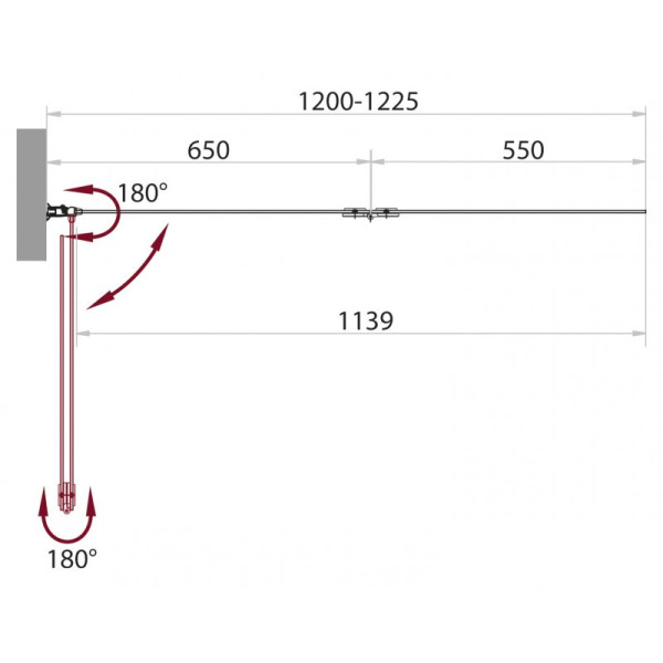 Душевая шторка на ванну Belbagno SELA 120х140 стекло прозрачное, профиль хром (SELA-V-21-120/140-C-Cr)