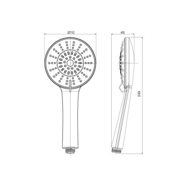 Душевая лейка Milardo Ideal Spa хром (ILS5FCRM18)