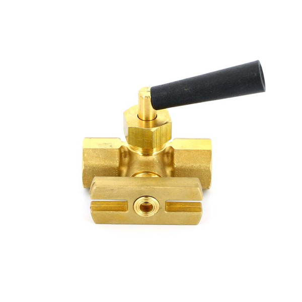 Кран трёхходовой для манометра 1/2" ВВ Watts (с поверочным фланцем) (10009481 / 0335016)