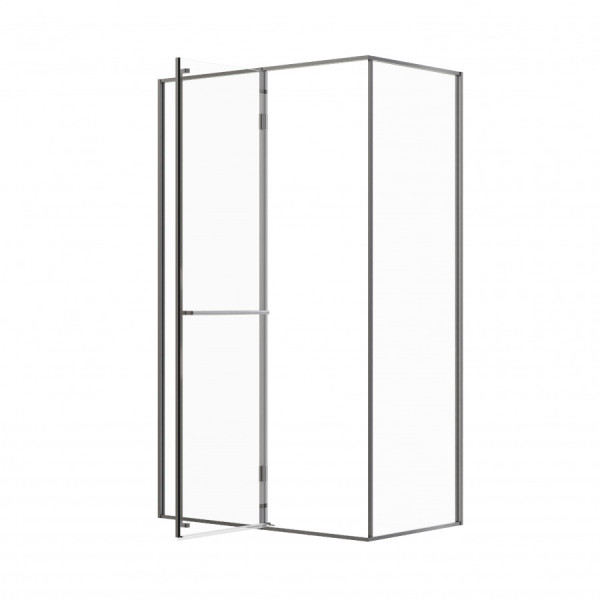 Душевая дверь Roca Apex 120x90x200  L стекло прозрачное, профиль оружейная сталь (Z.RU93.0.789.8)