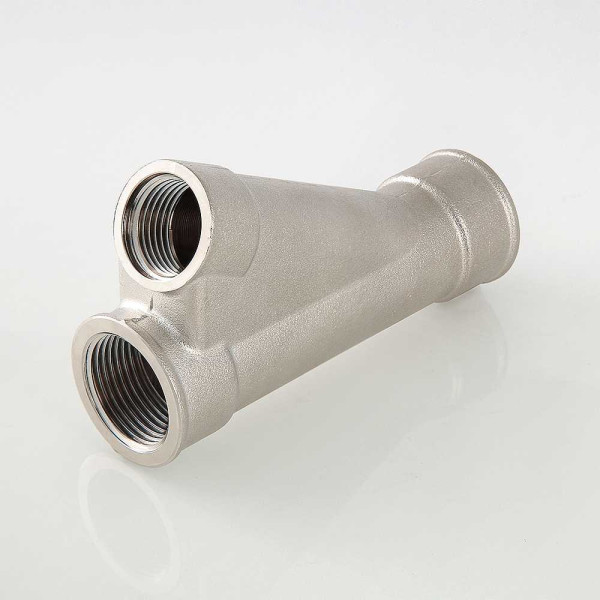 Тройник косой для гильзы под погружной датчик температуры 3/4"*1/2" Valtec (никель) (VTr.136.N.0504) Тройник косой для гильзы под погружной датчик температуры 3/4"*1/2" Valtec (никель) (VTr.136.N.0504)