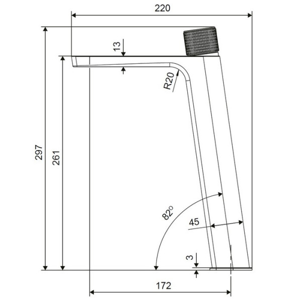 Смеситель для раковины Excellent Krotos AREX.8002CR Смеситель для раковины Excellent Krotos AREX.8002CR