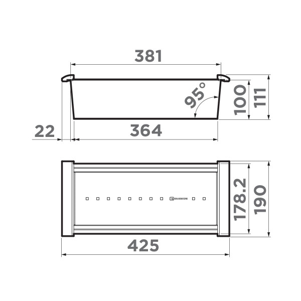 Коландер Omoikiri CO-02-LG 420х190х111 светлое золото (4999003) Коландер Omoikiri CO-02-LG 420х190х111 светлое золото (4999003)