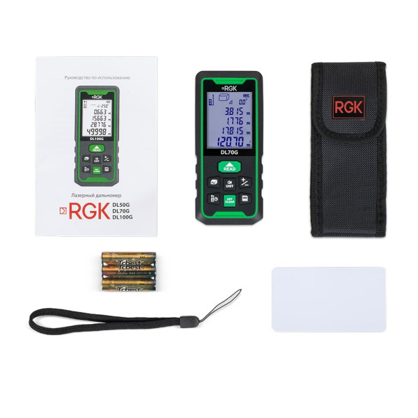 Дальномер лазерный RGK DL70G - зеленый луч (778183) Дальномер лазерный RGK DL70G - зеленый луч (778183)