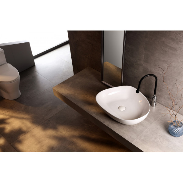 Раковина накладная Abber Bequem 56,5x45,5x14 белая (AC2124)