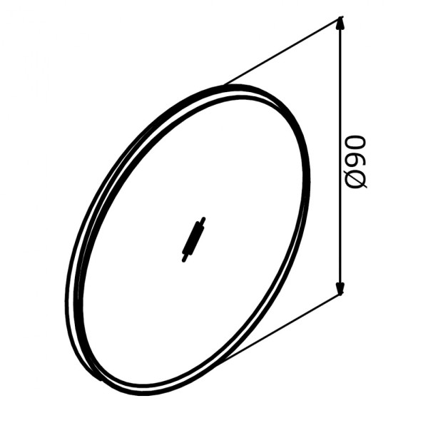 Зеркало с подсветкой Orka Moonlight 900x900 синий матовый (3001344)