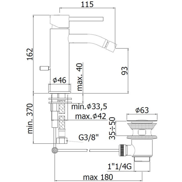 Смеситель для биде Paffoni Light хром (LIG135ST) Смеситель для биде Paffoni Light хром (LIG135ST)