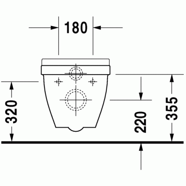 Унитаз подвесной Duravit Starck 3 Compact 485х365х435 (2202090000)